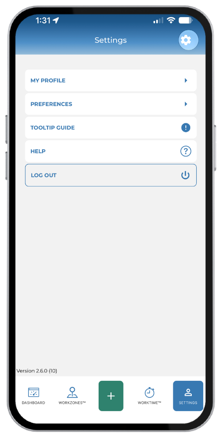 ResQ app Settings screen