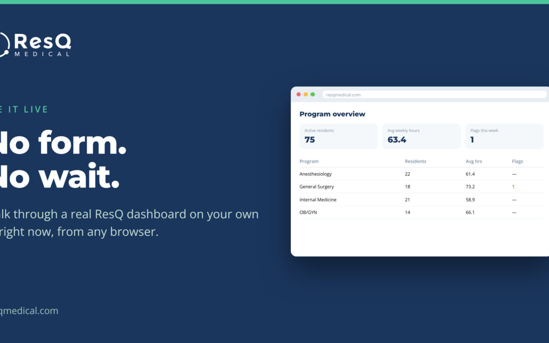 See a real ResQ dashboard — no form, no wait